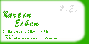 martin eiben business card